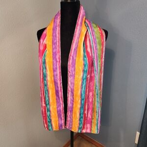 Beautiful Rainbow Silk Scarf
